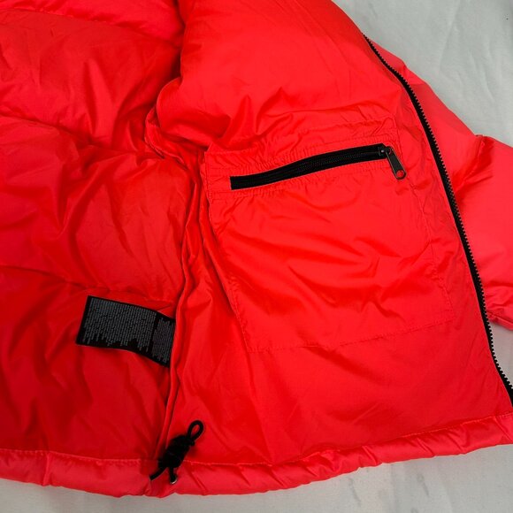 Men's The North Face 1996 Nuptse 700 Fill Down Jacket Size L Brilliant Coral - Picture 12 of 15